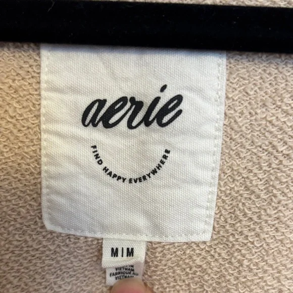 Aerie Casual Cream Hoodie Pullover - Picture 2 of 5